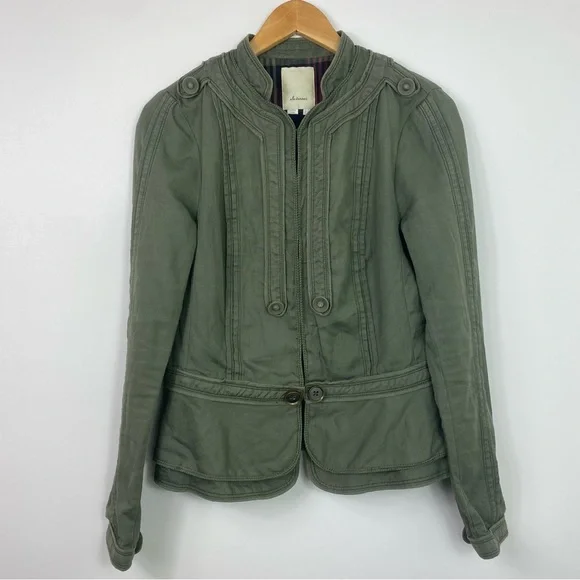 Anthropologie Elevenses military jacket olive green 10 - Picture 1 of 10